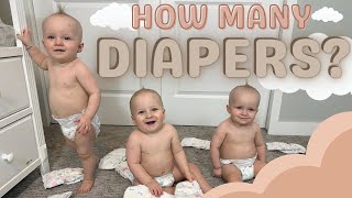 How many DIAPERS do we go through in 1 Day with *TRIPLETS*!!