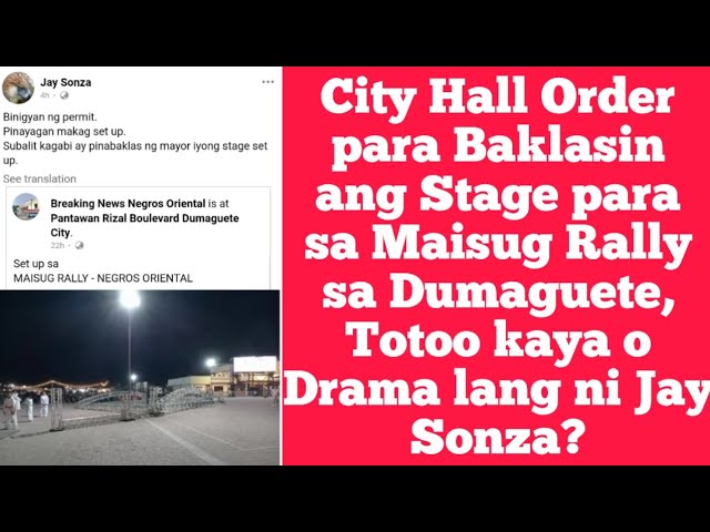 Duterte/DDS Iyak: Dumaguete Mayor Pinabaklas Stage ng Maisug Rally? Maisug Rally, Nausug? Anyare? class=