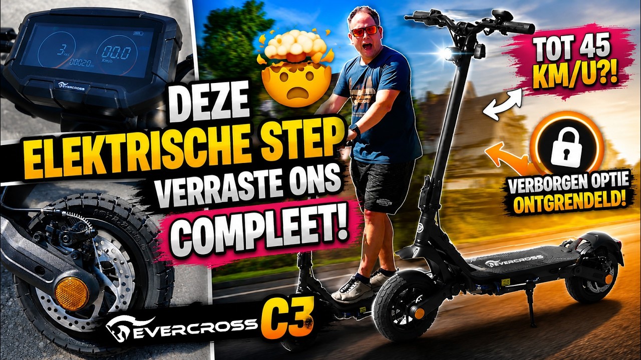 DEZE ELEKTRISCHE STEP VERRASTE ONS COMPLEET! 🤯 | EVERCROSS C3 - VLOG #808