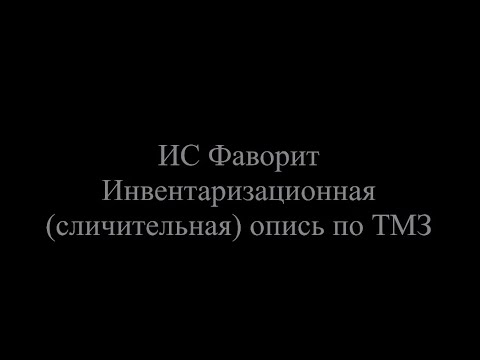 Инвентаризационная (сличительная) опись по ТМЗ