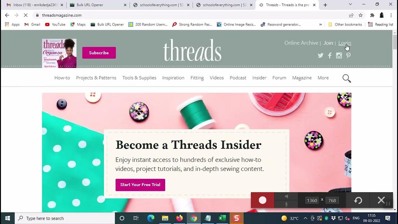 threadsmagazine com YouTube