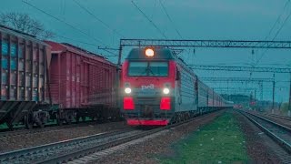 Электровоз ЭП1М-708 со скорым поездом №034 Москва - Владикавказ