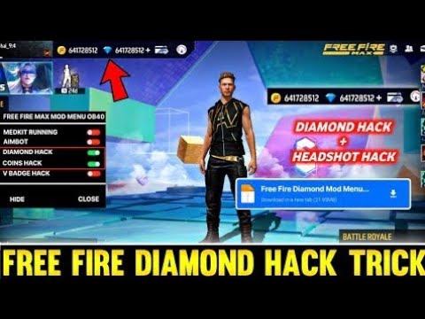 Free Fire Max Mod Menu Hack OB34 Update Today,100% Rank+Fly+Vbadge