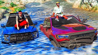 DODGE RAM против FORD RAPTOR на БЕЗДОРОЖЬЕ ! - РЕАЛЬНАЯ ЖИЗНЬ В GTA 5 ⚡ ГАРВИН (превью украл лол)