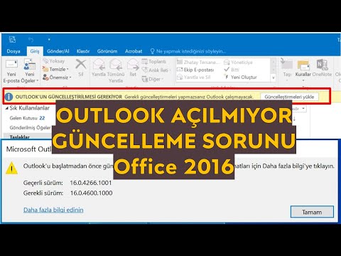 Outlook Güncelleştirilmesi Gerekiyor | Güncelleştirmeleri Yapmazsanız Outlook Çalışmayacak Hatası