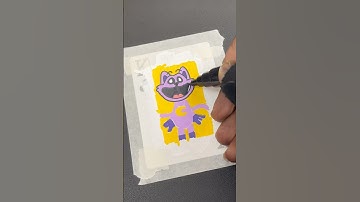 Drawing Catnap But on a Card! With Posca Markers! #shorts #art