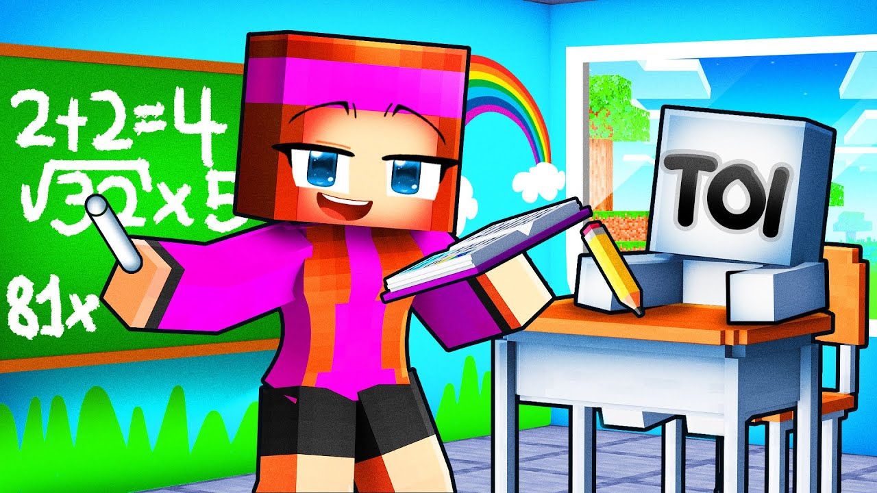 Je suis ta professeur sur Minecraft !