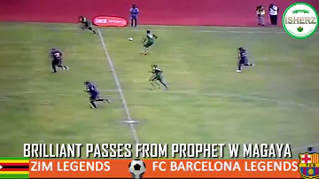 Prophet Walter Magaya plays soccer. Zim legends v FC Barcelona legends