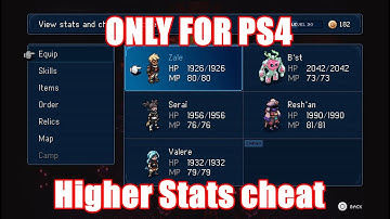 PS4 Sea of Stars Higher Stats cheat by chaoszage (savewizard required)