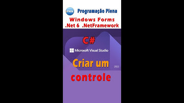 Como criar um controle de usuário (User Control) com C#. Visual Studio 2022 / 2019