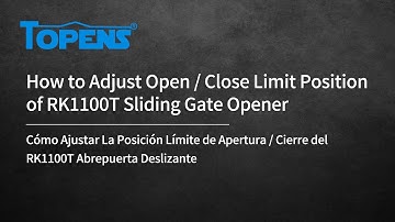 How to Adjust Open / Close Limit Position of RK1100T Sliding Gate Opener