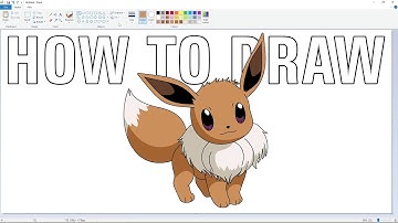 Speed Drawing of Pokemon Eevee on MS Paint | Speed Paint Anime | Pokemon Drawing