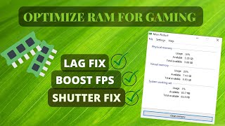 🔧How to Optimize RAM for Gaming and Perfomance |✅Boost FPS and fix lag in Games | 2022 screenshot 4