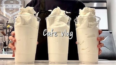 (Eng)☁☁️️🩵Feeling refreshed by a pure white drink🩵☁️☁️/ cafe vlog / asmr