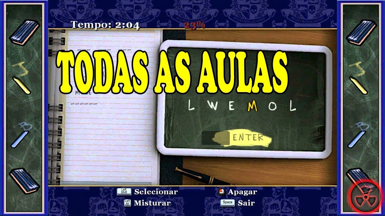 como passar na aula de inglês do jogo Bully