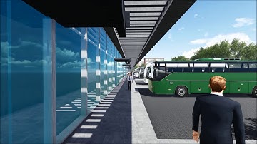 bus station, lumion 3d, animation