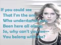 Taylor swift  you belong with me lyrics