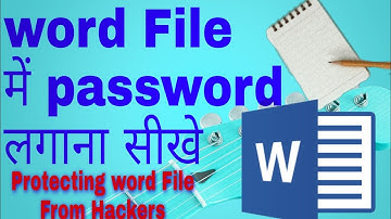How To Password Protect a word Document | Word File Encryption | Word File me password kaise lagaye