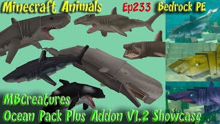 MBCreatures Ocean Pack Plus Addon V1.2 Showcase Minecraft Bedrock PE Minecraft Animals Ep233