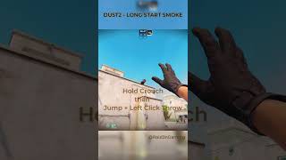 CS2 Dust2 - A Long Start Smoke | Smokes & Molotovs Mastery  #counterstrike2 #cs2 #dust2 #shorts