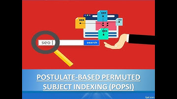 Postulate Based Permuted Subject Indexing (POPSI)
