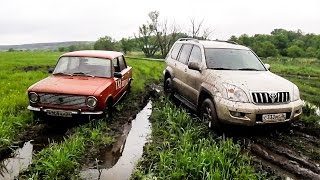 Крузак или копья на цепях? ТАЗ напоказ по бездорожью. ВАЗ 2101 VS Land Cruiser Prado