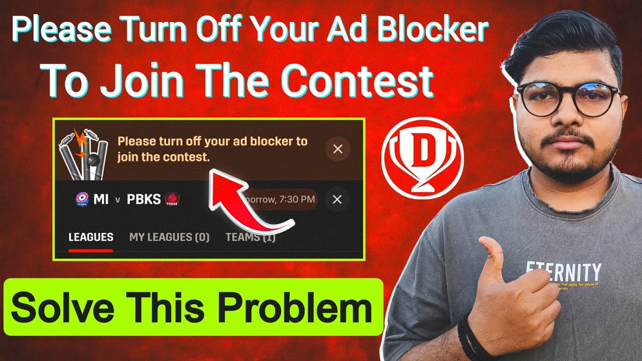 Please turn off your ad blocker to join the contest dream11 | Dream11 ...