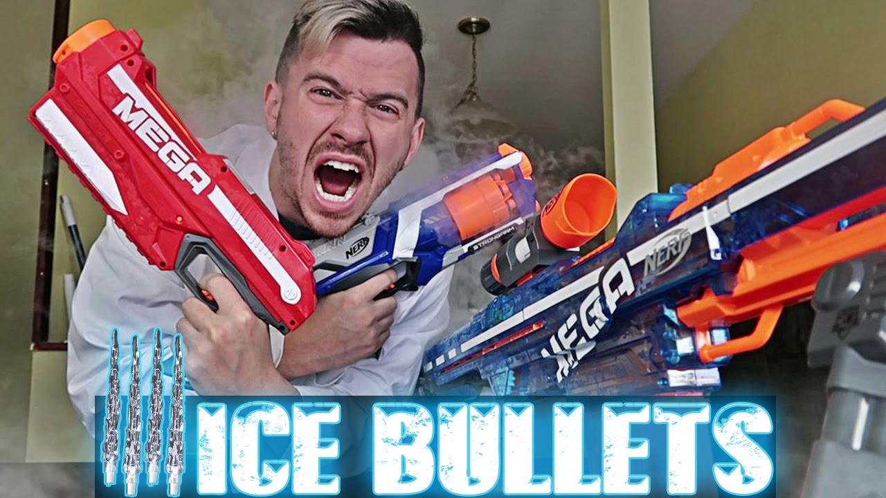 EXPERIMENT!! LIQUID NITROGEN ICE BULLETS VS NERF / ZING BOW (MOST