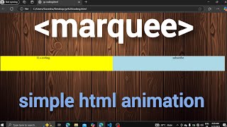 simple text animation in html marquee tag