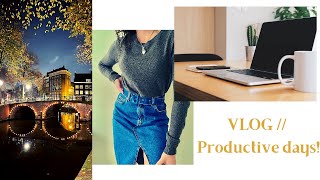 VLOG // A few productive days  ⚡️ moving prep (!!),  studying, errands etc