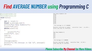 how to find average of four numbers | C Programming | Computer Programming | Average Number |ICT