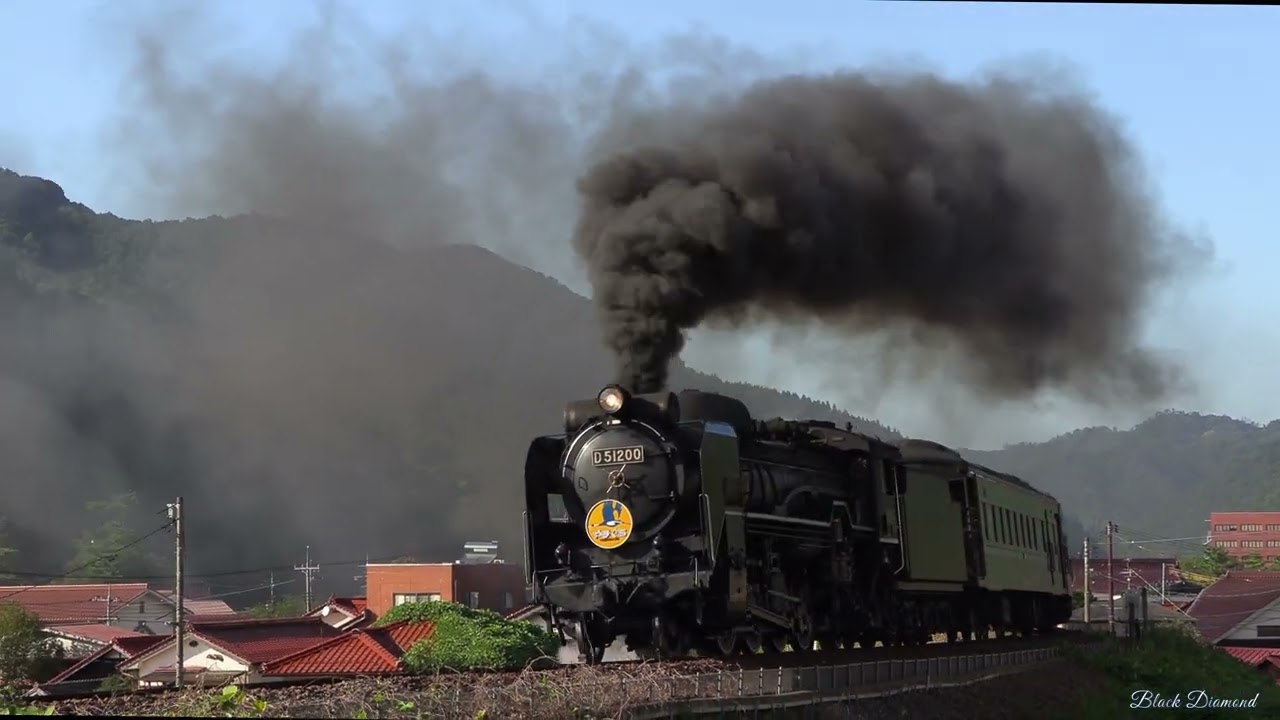 【快晴の山口線】SLやまぐち号 D51200号機 　2025.9.6　Japanese Steam Locomotive D51 【蒸気機関車】