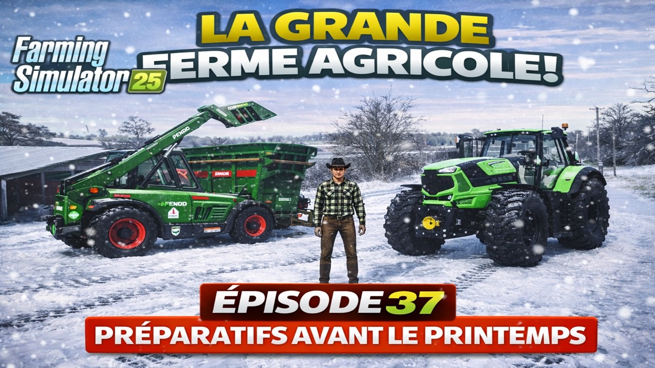 Je m'occupe des bêtes, du lait et épandage de fumier | Janvier | FS25 Ferme realiste | Timelapse #37