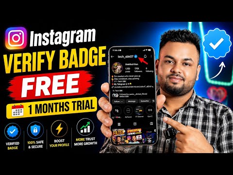Instagram verify badge free kaise le 2026 | Instagram blue tick free for 1 month trial | Blue Tick