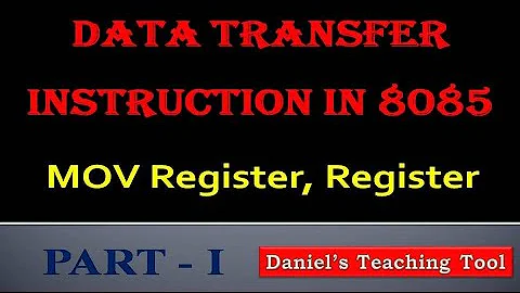 Instruction Set of 8085μP – Animation of Data Transfer Instructions (MOV Register, Register) Part-1