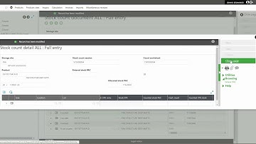 Sage X3 stock count individual product trueup