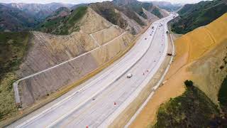Route 60 Truck Lanes Construction, Aerial Footage, Week of February 21, 2022