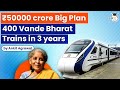 Indian Railways to introduce 400 Vande Bharat Express in 3 years | Current Affairs | IAS Latest News