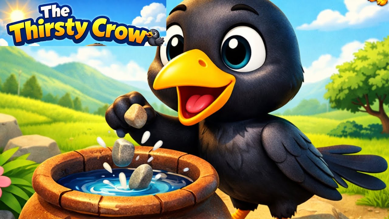 The Thirsty Crow | Kids Moral Story Rhyme | Kids Channel