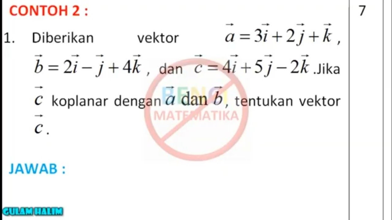 Vektor Koplanar Contoh 2 Youtube Vektor Koplanar Contoh 2 Youtube