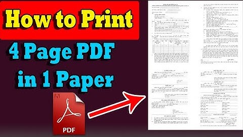 How To Print 4 Page PDF File In 1 Page || 4 पेज के PDF को एक पेज में प्रिंट कैसे करें