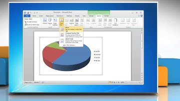 How to Add Titles in a Pie chart in Word 2010