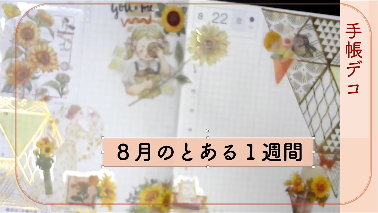 【手帳デコ】8月のとある１週間