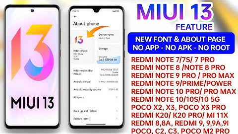 HOW TO INSTALL MIUI 13 NEW FEATURES LIKE FONT & ABOUT PHONE PAGE ON ANY XIAOMI DEVICE | MIUI 13 ⚡⚡