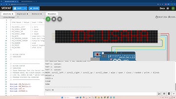 Tutorial Input Running Text CUSTOM Via Serial di LED DOT Matrix SIMPAN KE EEPROM #wokwi #arduino