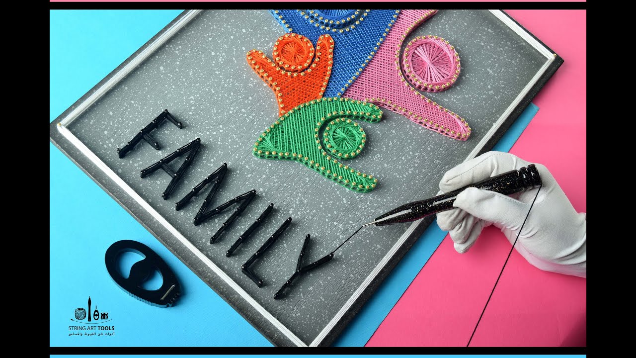 فن الرسم بالخيوط والمسامير | السترينغ ارت | String art