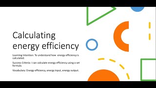 How to calculate energy efficiency