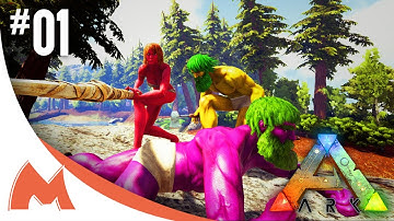 Modded ARK: Pugnacia! Skies of Nazca - RAINBOW EVERYTHING! DERPING WITH EVO AND NEO :D  (E01)