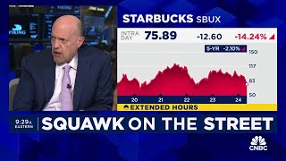 Jim Cramer: I was 'stunned' by Starbucks' terrible quarter Resimi
