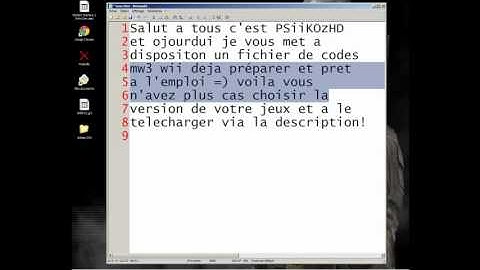 BONUS Fr - Fichier codes Mw3 multijoueur - Cheat codes Mw3 Wii {HD}